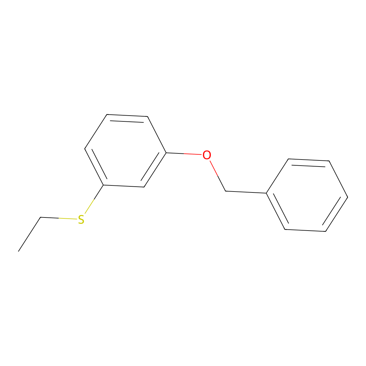 (3-(Benzyloxy)phenyl)(ethyl)sulfane molecular structure, CAS 3002475-48-8
