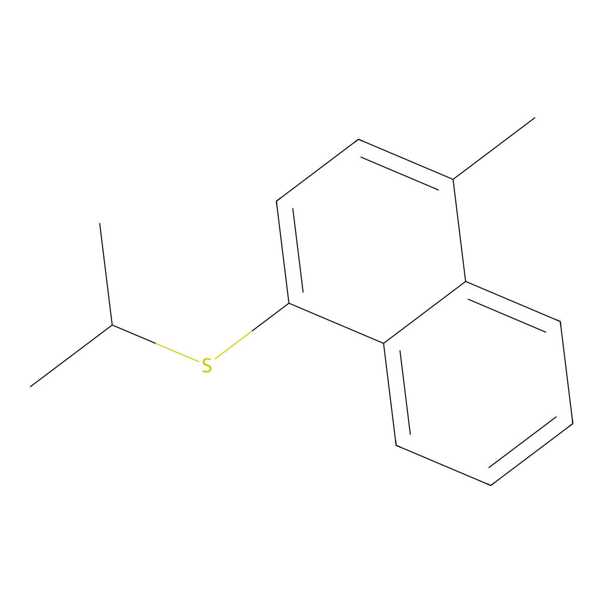 Isopropyl(4-methylnaphthalen-1-yl)sulfane molecular structure, CAS 3002475-92-2