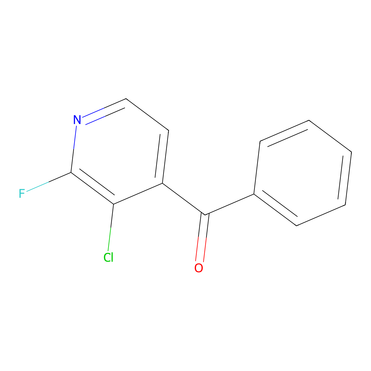 (3-Chloro-2-fluoropyridin-4-yl)(phenyl)methanone molecular structure, CAS 3002476-19-6