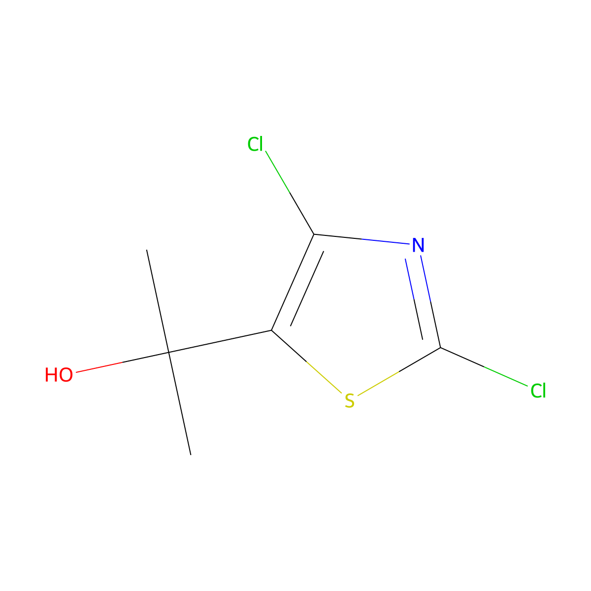 2-(2,4-Dichlorothiazol-5-yl)propan-2-ol molecular structure, CAS 3002476-47-0