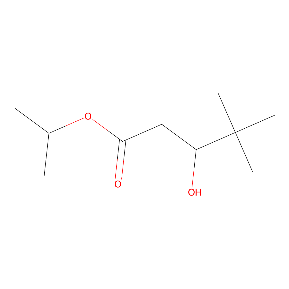 Isopropyl 3-hydroxy-4,4-dimethylpentanoate molecular structure, CAS 3002476-72-1