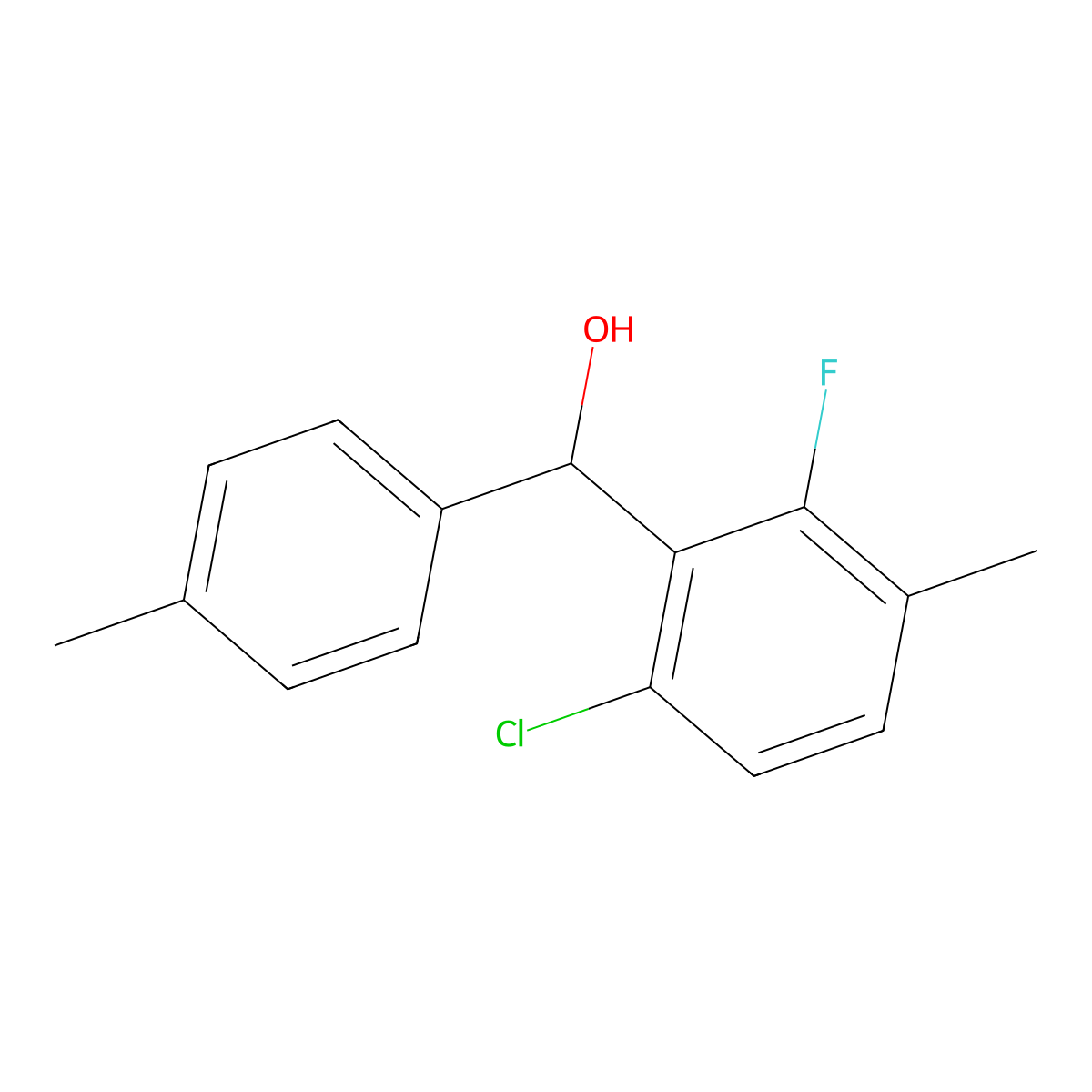 (6-Chloro-2-fluoro-3-methylphenyl)(p-tolyl)methanol molecular structure, CAS 3002476-95-8