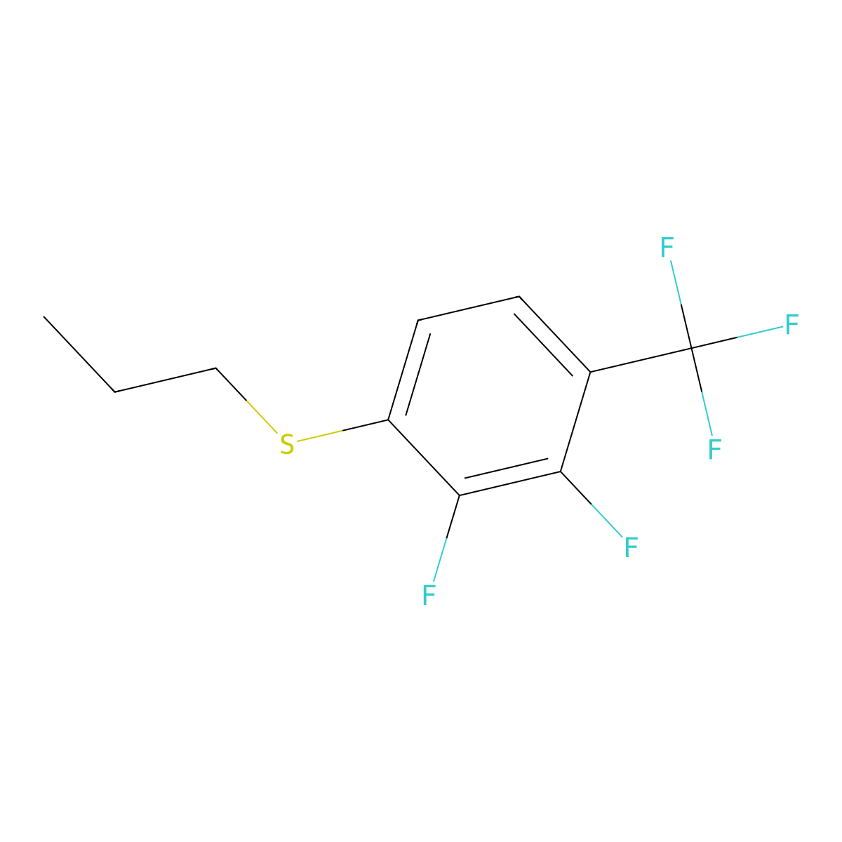 (2,3-Difluoro-4-(trifluoromethyl)phenyl)(propyl)sulfane molecular structure, CAS 3002477-47-3