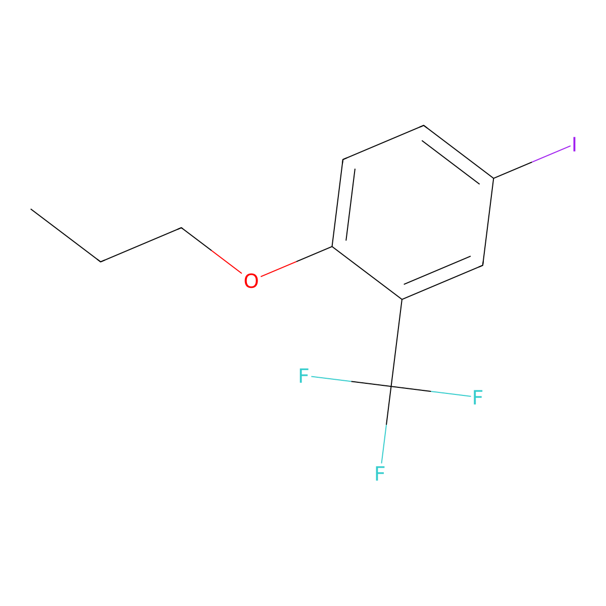 4-Iodo-1-propoxy-2-(trifluoromethyl)benzene molecular structure, CAS 3002478-72-7