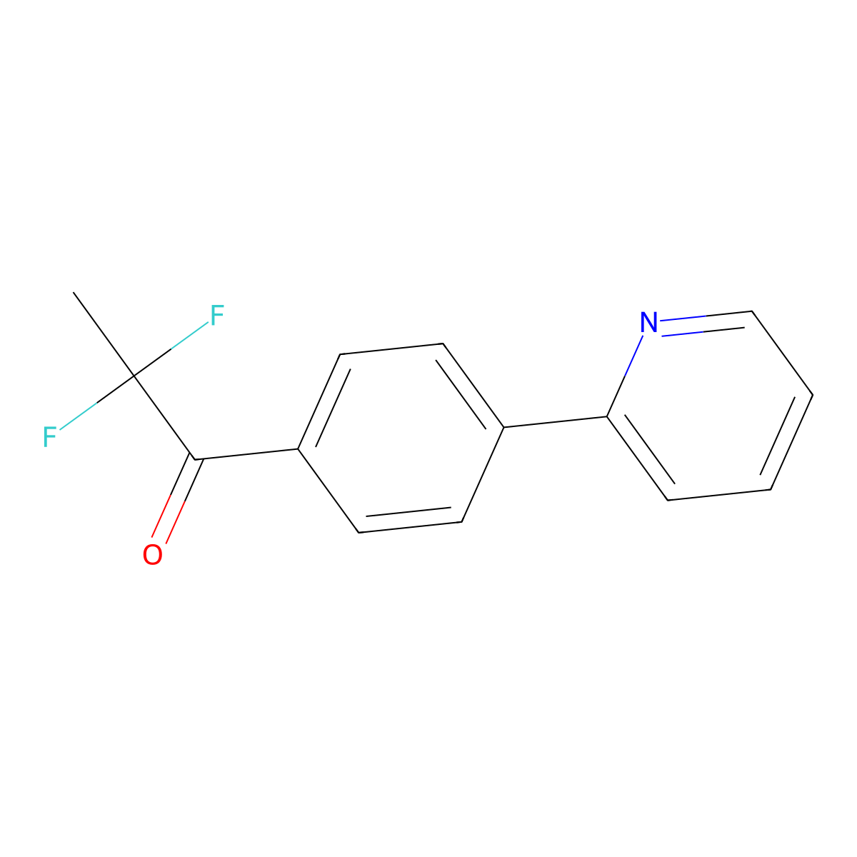 2,2-Difluoro-1-(4-(pyridin-2-yl)phenyl)propan-1-one molecular structure, CAS 3002479-45-7