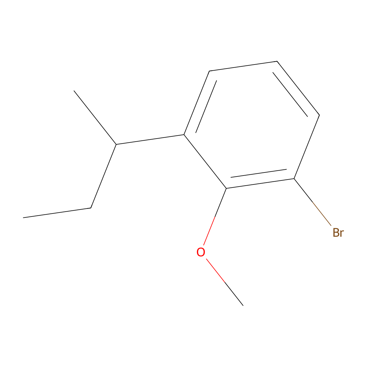1-Bromo-3-(sec-butyl)-2-methoxybenzene molecular structure, CAS 3002479-46-8