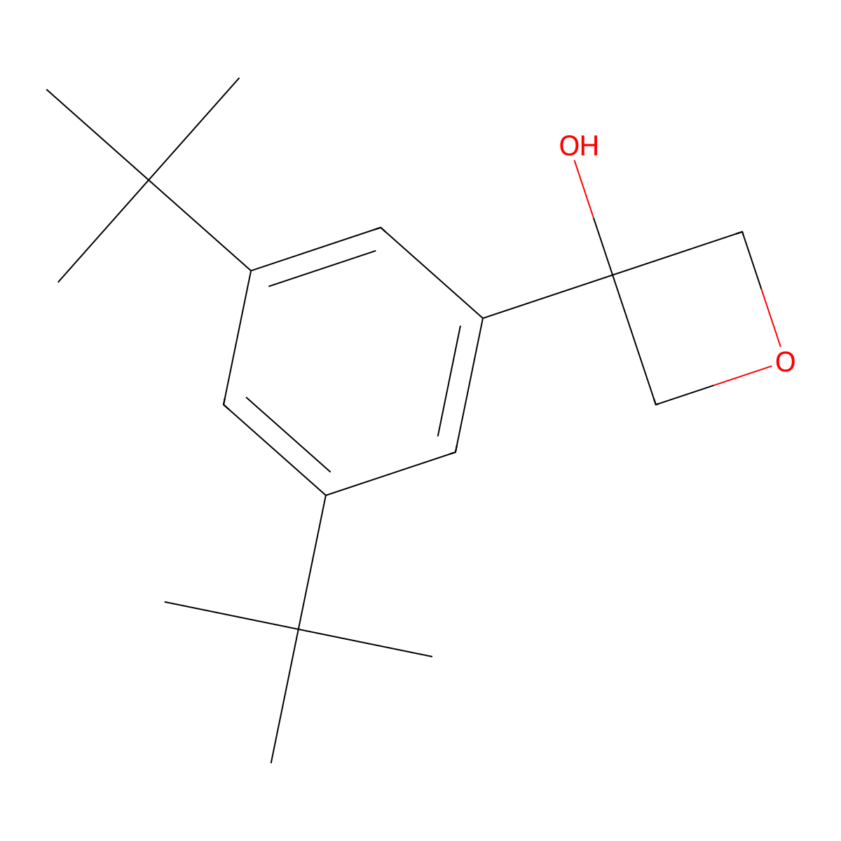 3-(3,5-Di-tert-butylphenyl)oxetan-3-ol molecular structure, CAS 3002479-63-9