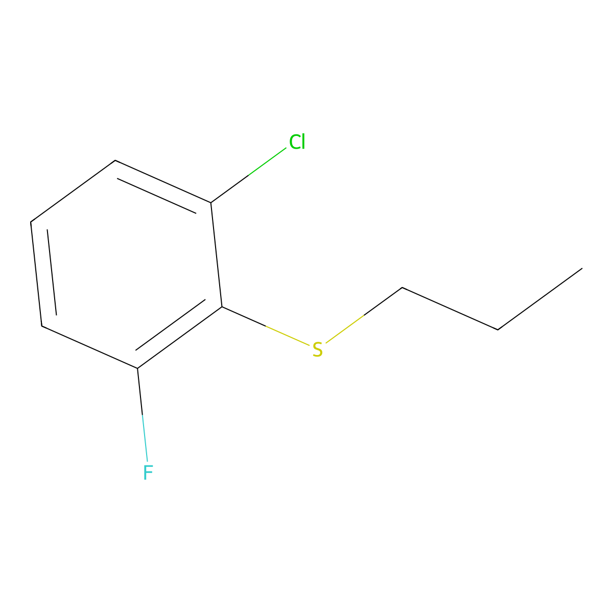 (2-Chloro-6-fluorophenyl)(propyl)sulfane molecular structure, CAS 3002480-19-2