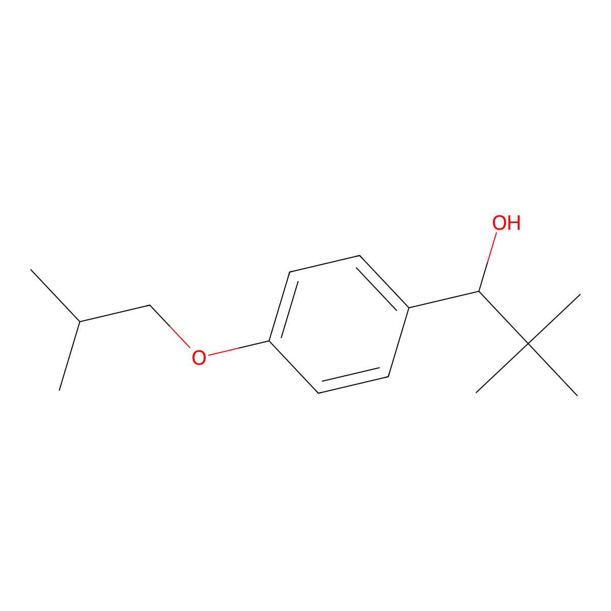 1-(4-Isobutoxyphenyl)-2,2-dimethylpropan-1-ol molecular structure, CAS 3002480-23-8