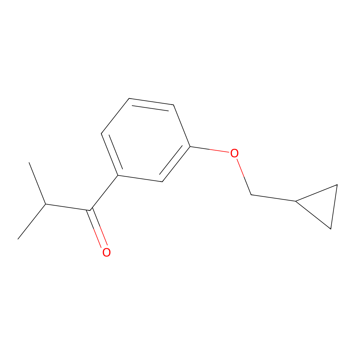 1-(3-(Cyclopropylmethoxy)phenyl)-2-methylpropan-1-one molecular structure, CAS 3002481-44-6