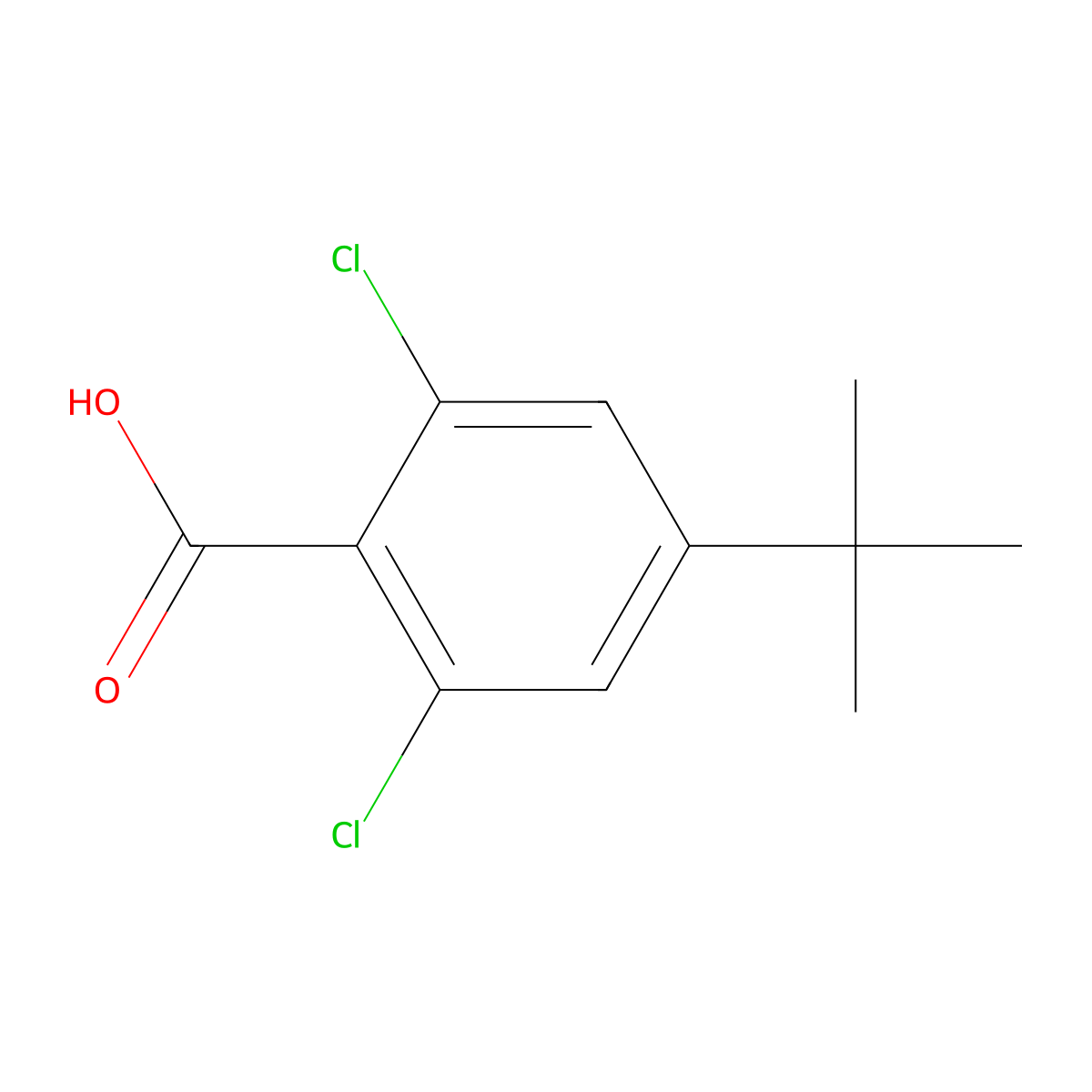 4-(Tert-butyl)-2,6-dichlorobenzoic acid molecular structure, CAS 3002483-67-9