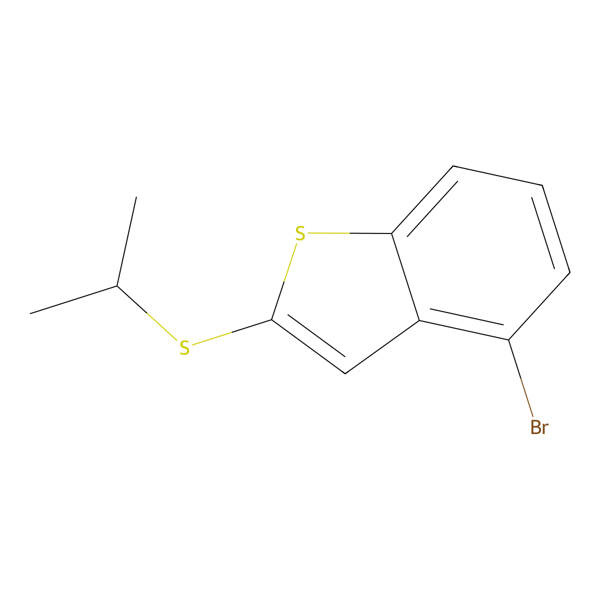 4-Bromo-2-(isopropylthio)benzo[b]thiophene molecular structure, CAS 3002483-77-1