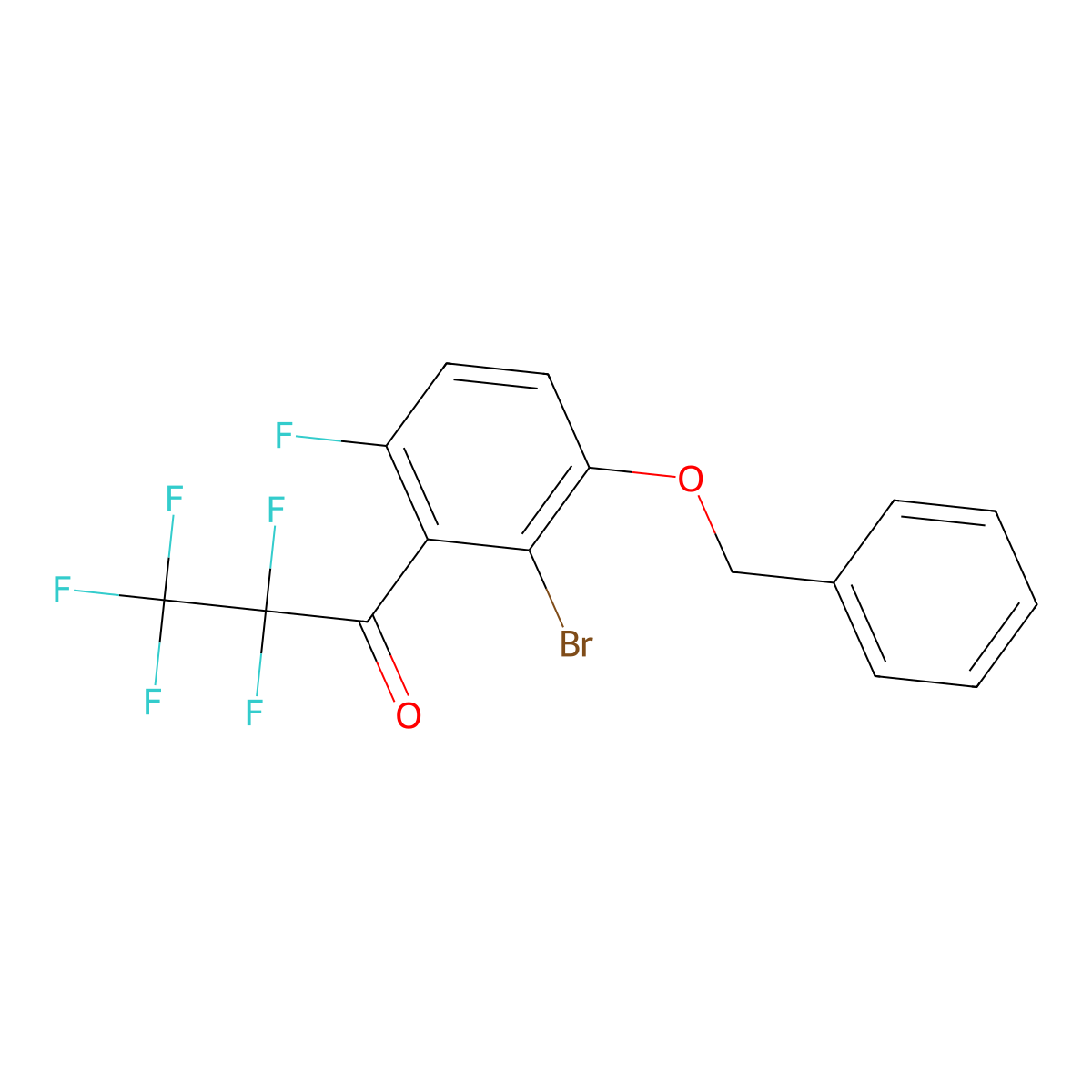 1-(3-(Benzyloxy)-2-bromo-6-fluorophenyl)-2,2,3,3,3-pentafluoropropan-1-one molecular structure, CAS 3002483-83-9