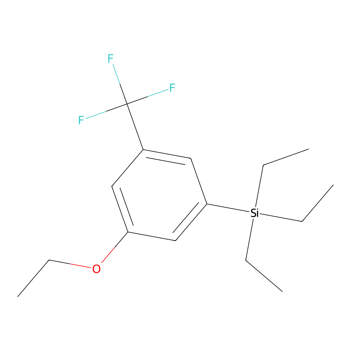 (3-Ethoxy-5-(trifluoromethyl)phenyl)triethylsilane molecular structure, CAS 3002484-08-1