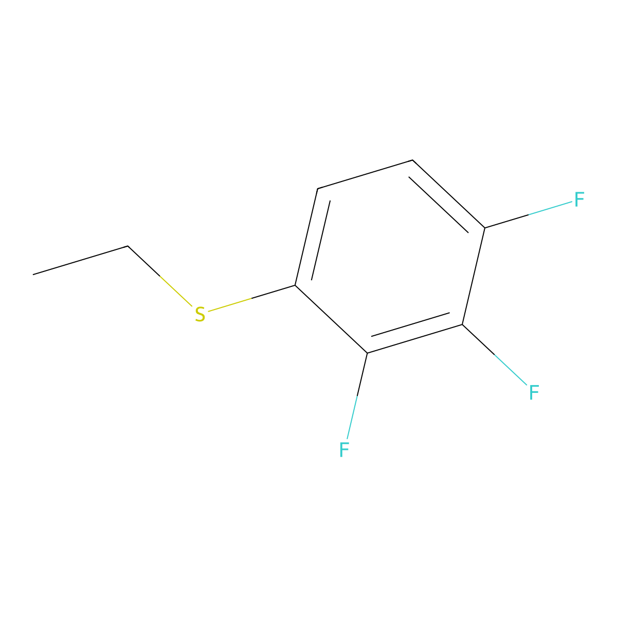 Ethyl(2,3,4-trifluorophenyl)sulfane molecular structure, CAS 3002484-13-8