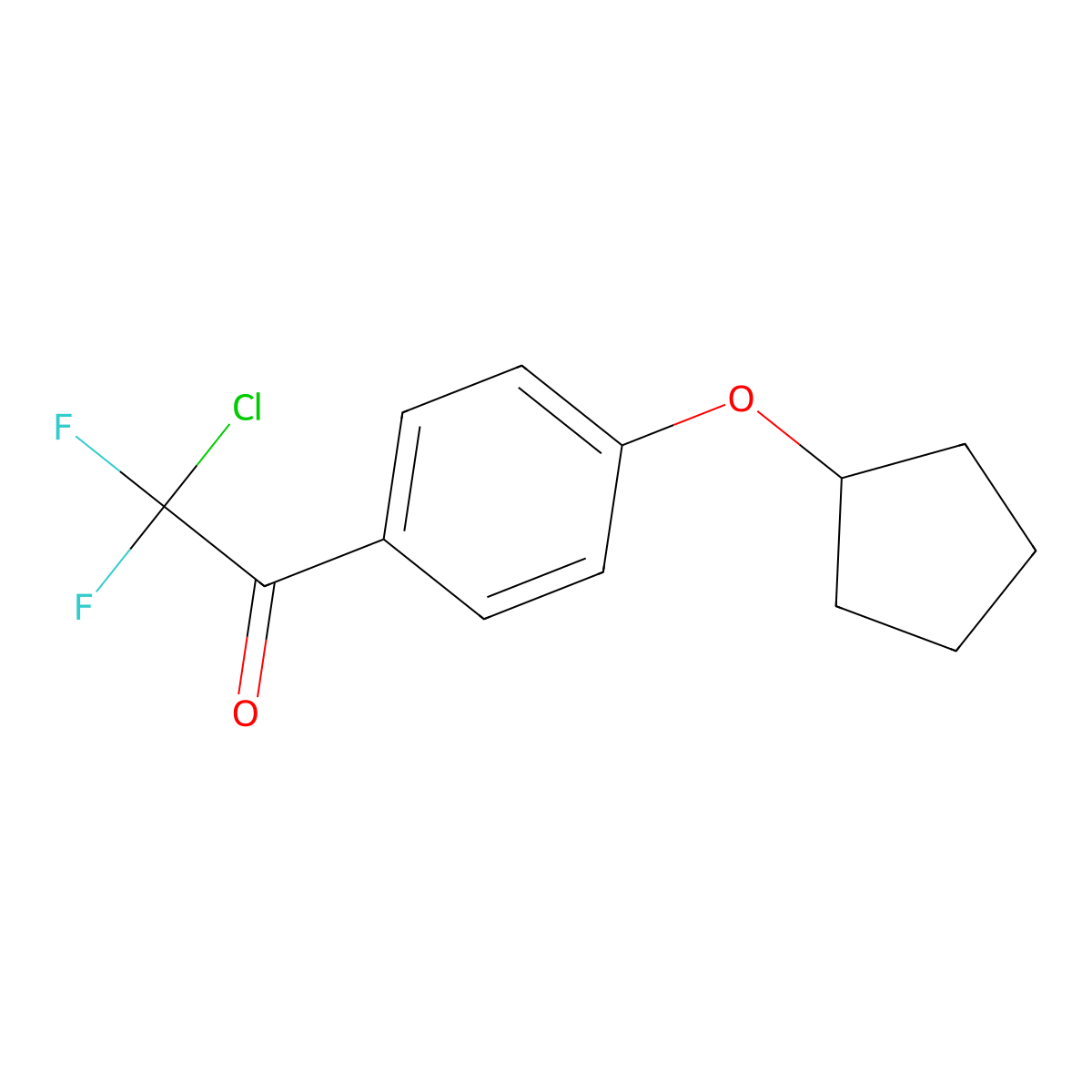 2-Chloro-1-(4-(cyclopentyloxy)phenyl)-2,2-difluoroethanone molecular structure, CAS 3002484-26-3