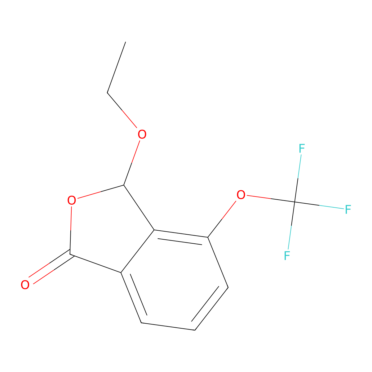 3-ethoxy-4-(trifluoromethoxy)isobenzofuran-1(3H)-one molecular structure, CAS 3002484-44-5