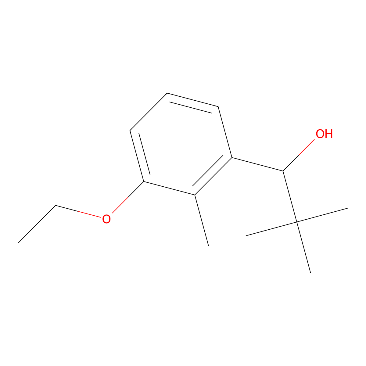 1-(3-Ethoxy-2-methylphenyl)-2,2-dimethylpropan-1-ol molecular structure, CAS 3002484-47-8