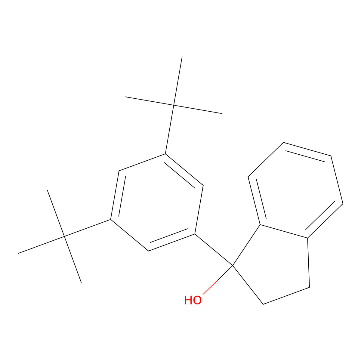 1-(3,5-di-tert-butylphenyl)-2,3-dihydro-1H-inden-1-ol molecular structure, CAS 3002486-24-7