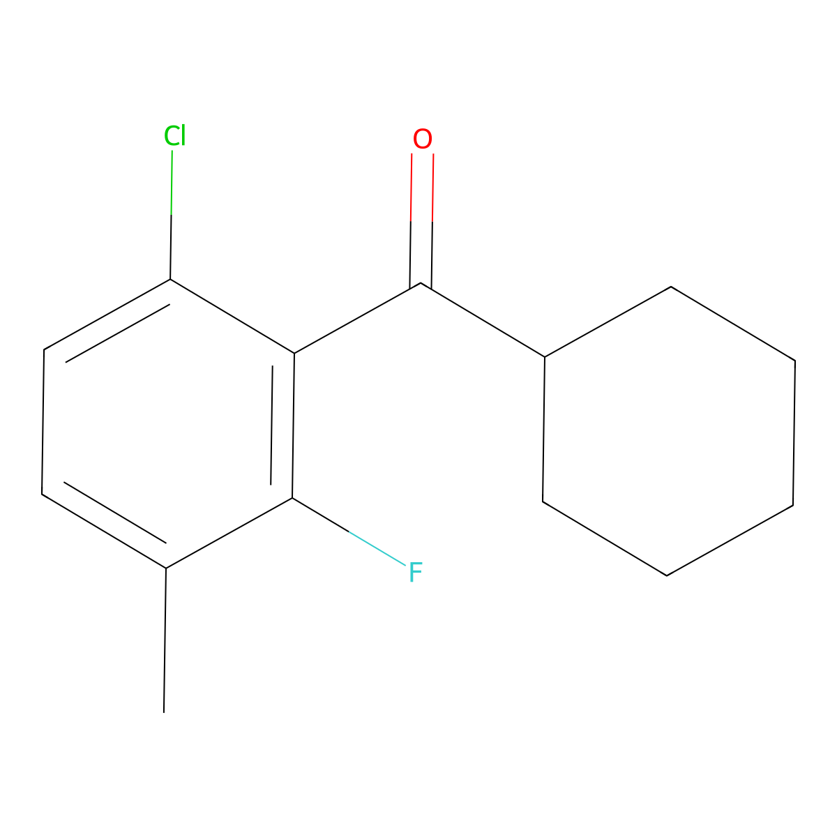 (6-Chloro-2-fluoro-3-methylphenyl)(cyclohexyl)methanone molecular structure, CAS 3002486-43-0