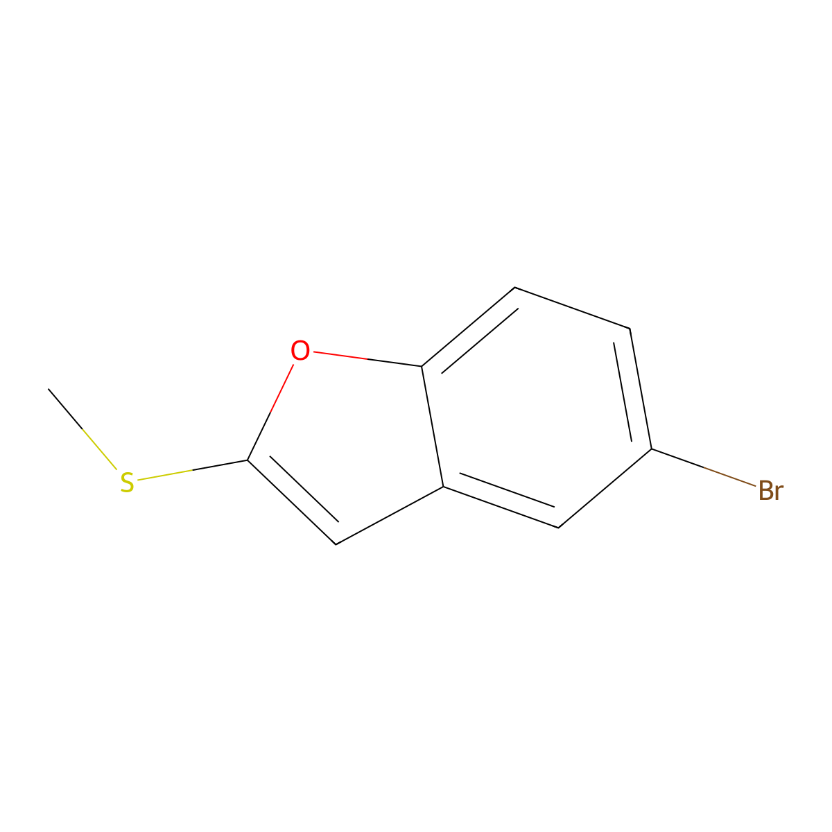 5-Bromo-2-(methylthio)benZofuran molecular structure, CAS 3002487-05-7