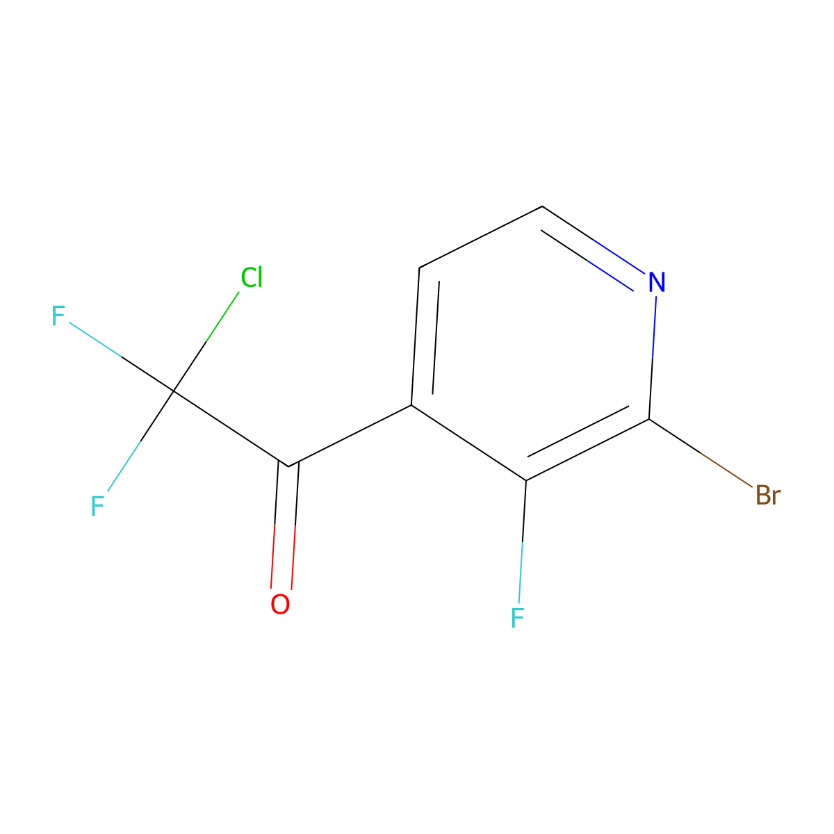 1-(2-Bromo-3-fluoropyridin-4-yl)-2-chloro-2,2-difluoroethanone molecular structure, CAS 3002487-53-5