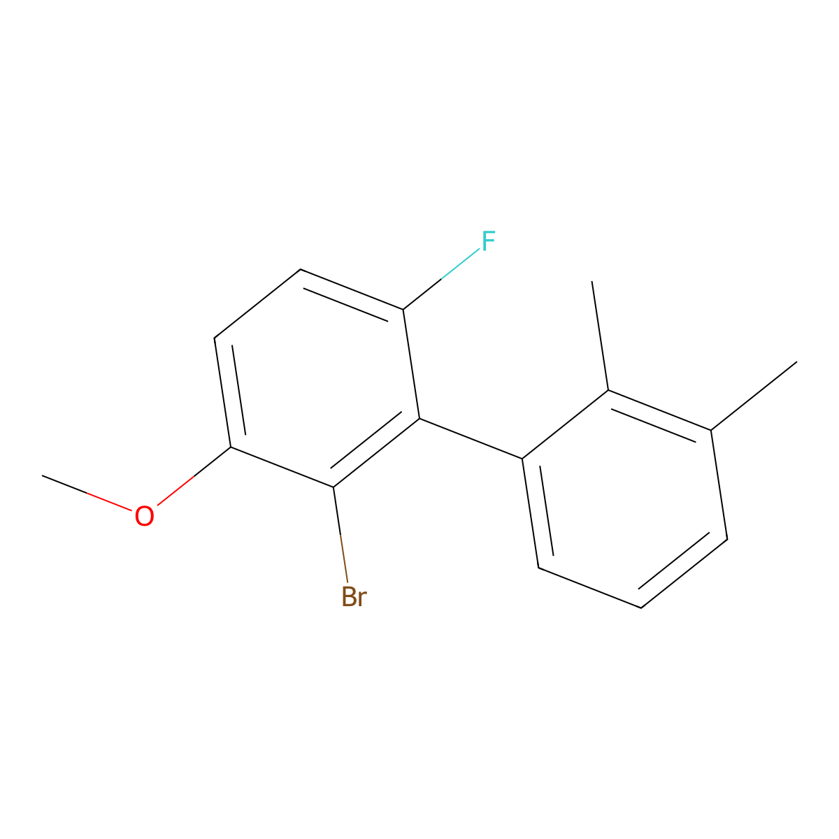 2-Bromo-6-fluoro-3-methoxy-2',3'-dimethyl-1,1'-biphenyl molecular structure, CAS 3002487-64-8