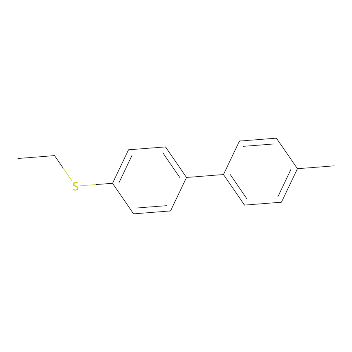 Ethyl(4'-methyl-[1,1'-biphenyl]-4-yl)sulfane molecular structure, CAS 3002487-88-6