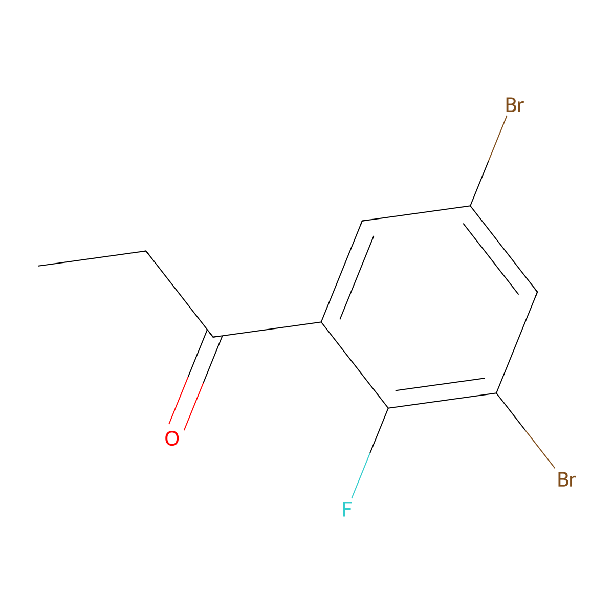 1-(3,5-Dibromo-2-fluorophenyl)propan-1-one molecular structure, CAS 3002488-14-1