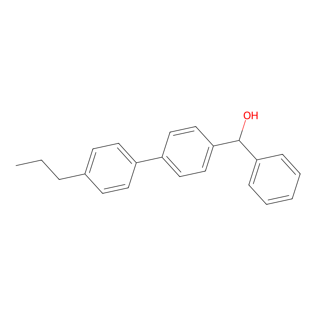 Phenyl(4'-propyl-[1,1'-biphenyl]-4-yl)methanol molecular structure, CAS 3002488-16-3