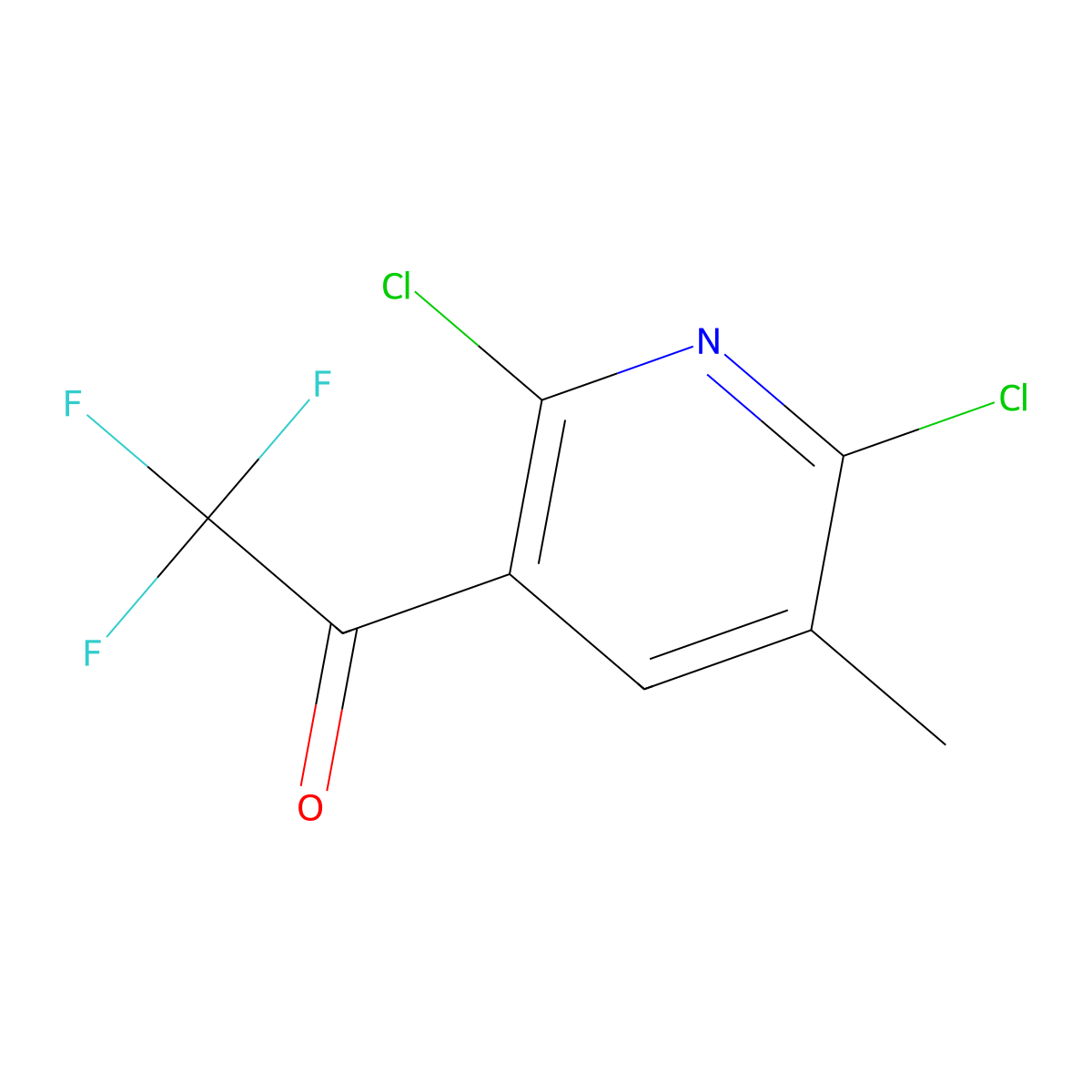 1-(2,6-Dichloro-5-methylpyridin-3-yl)-2,2,2-trifluoroethanone molecular structure, CAS 3002489-75-7