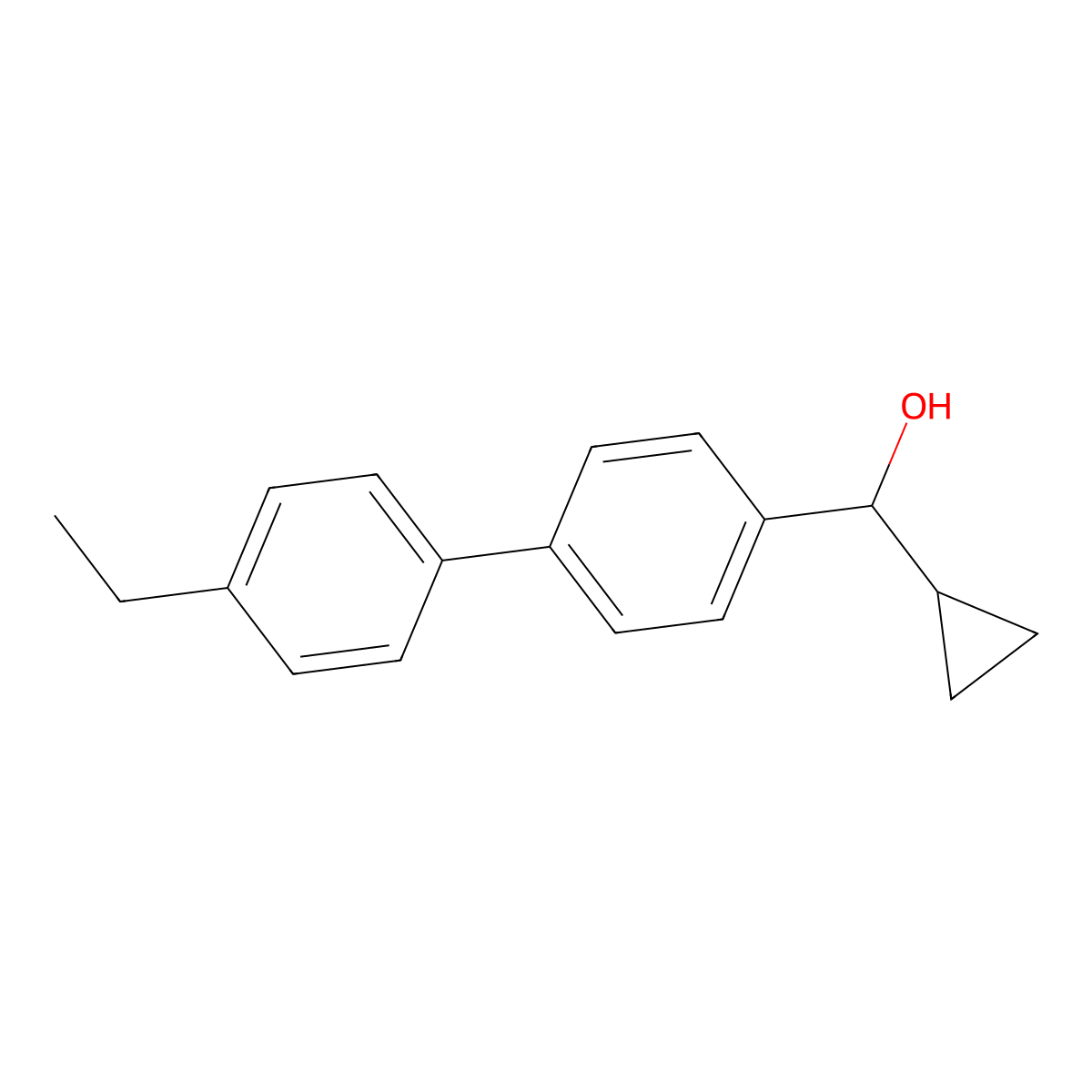 Cyclopropyl(4'-ethyl-[1,1'-biphenyl]-4-yl)methanol molecular structure, CAS 3002490-03-8