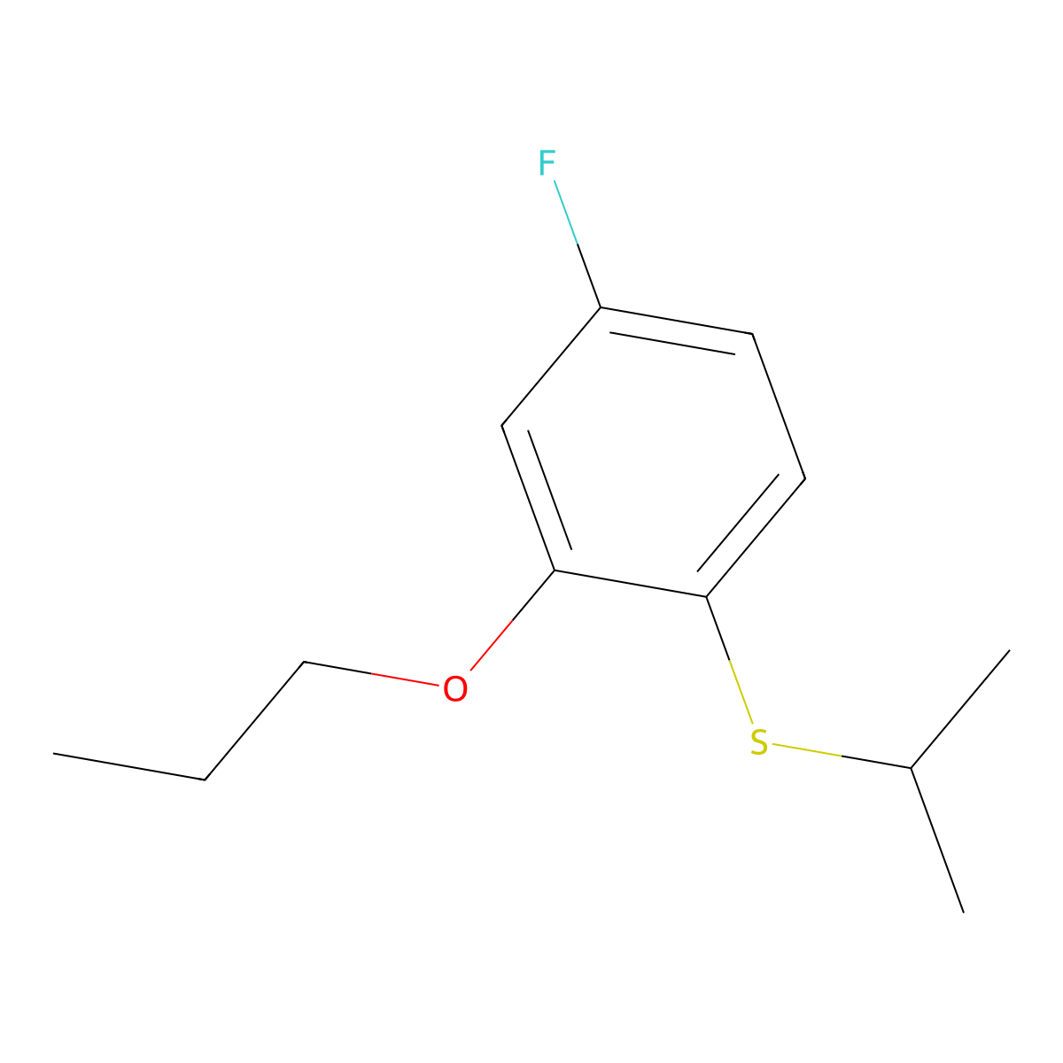 (4-Fluoro-2-propoxyphenyl)(isopropyl)sulfane molecular structure, CAS 3002490-62-9