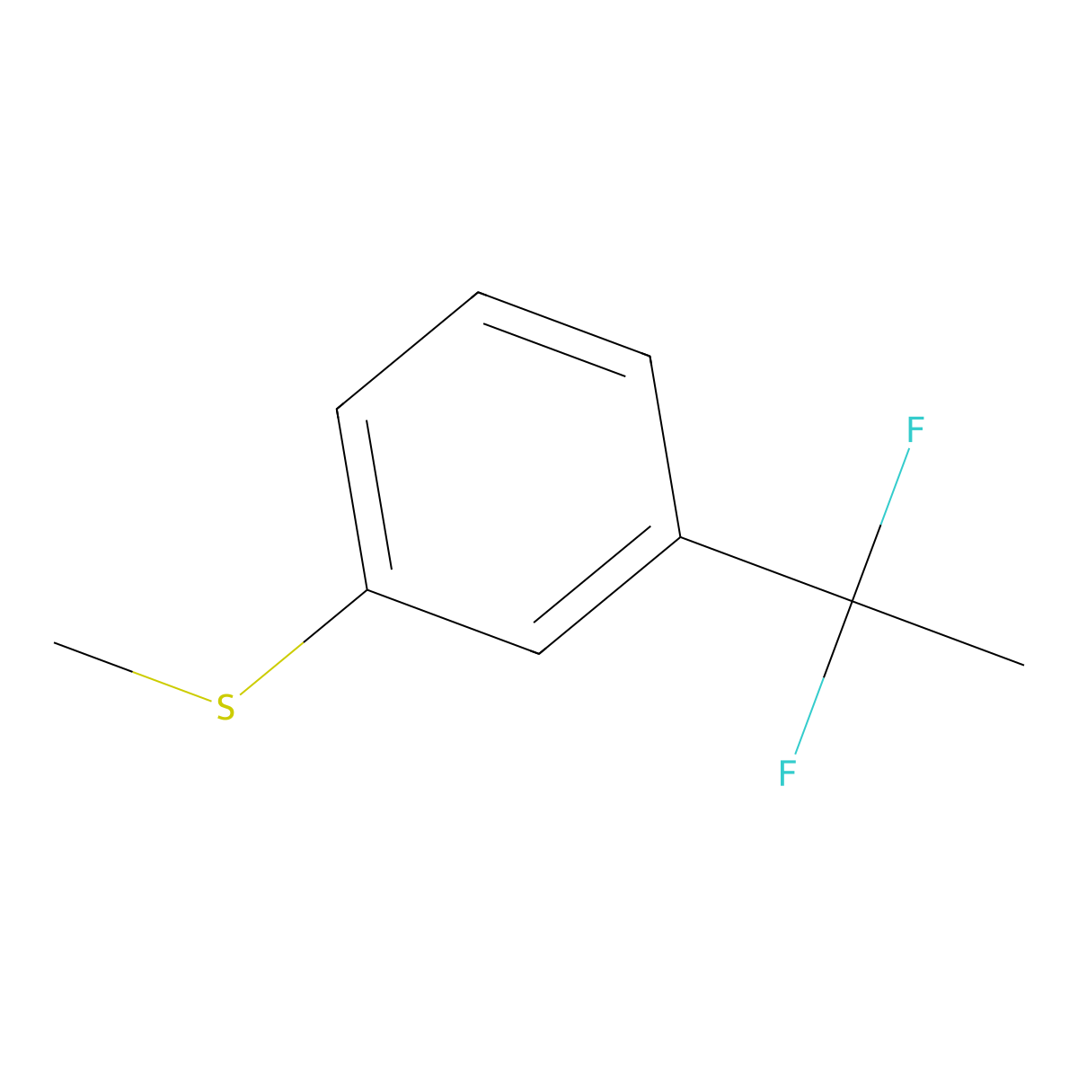 (3-(1,1-Difluoroethyl)phenyl)(methyl)sulfane molecular structure, CAS 3002491-73-5