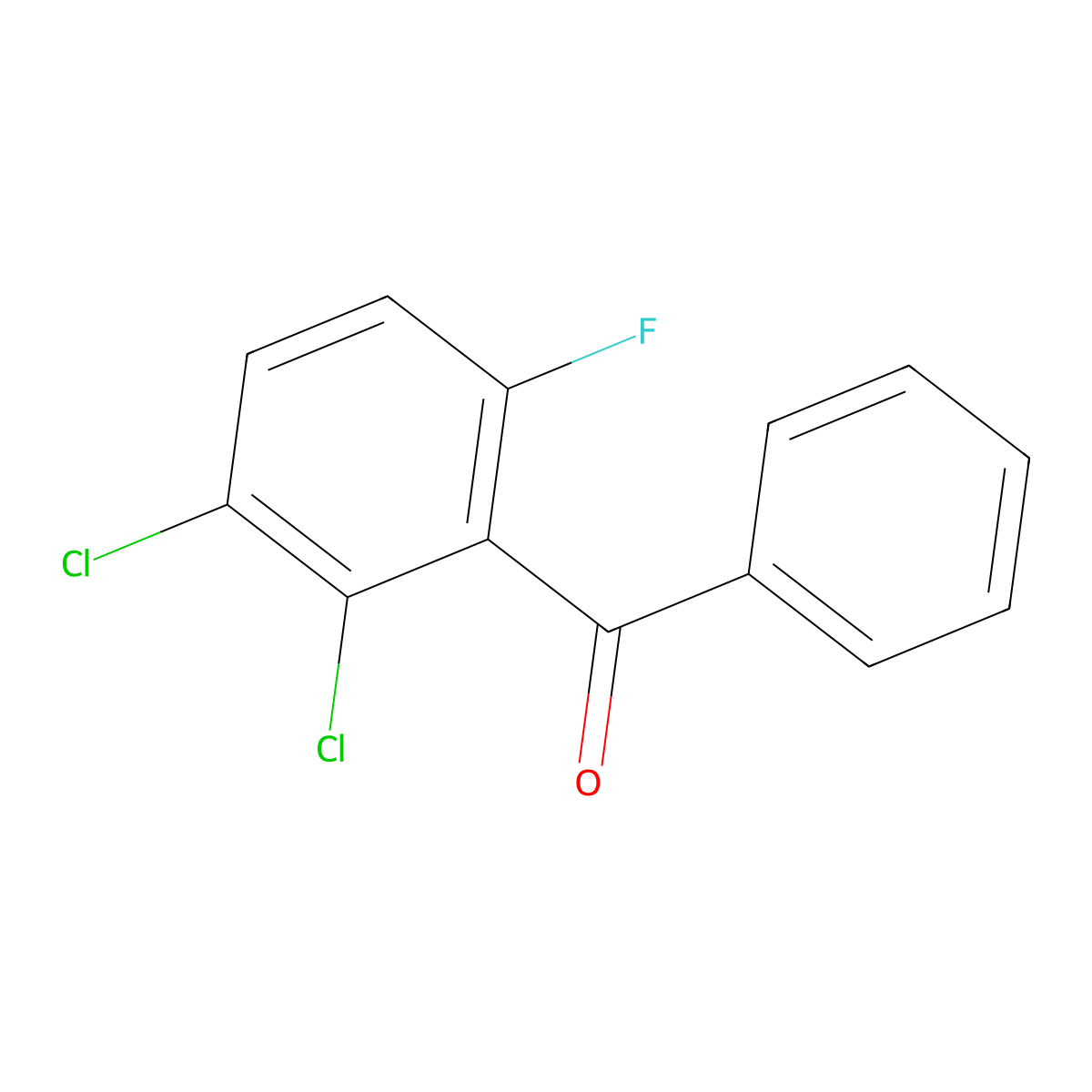 (2,3-Dichloro-6-fluorophenyl)(phenyl)methanone molecular structure, CAS 3002492-49-8