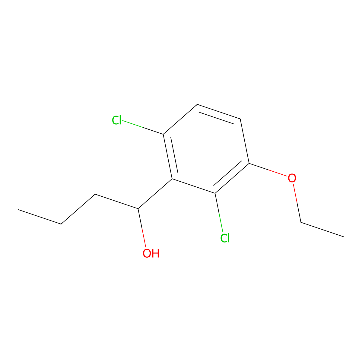 1-(2,6-Dichloro-3-ethoxyphenyl)butan-1-ol molecular structure, CAS 3002493-15-1