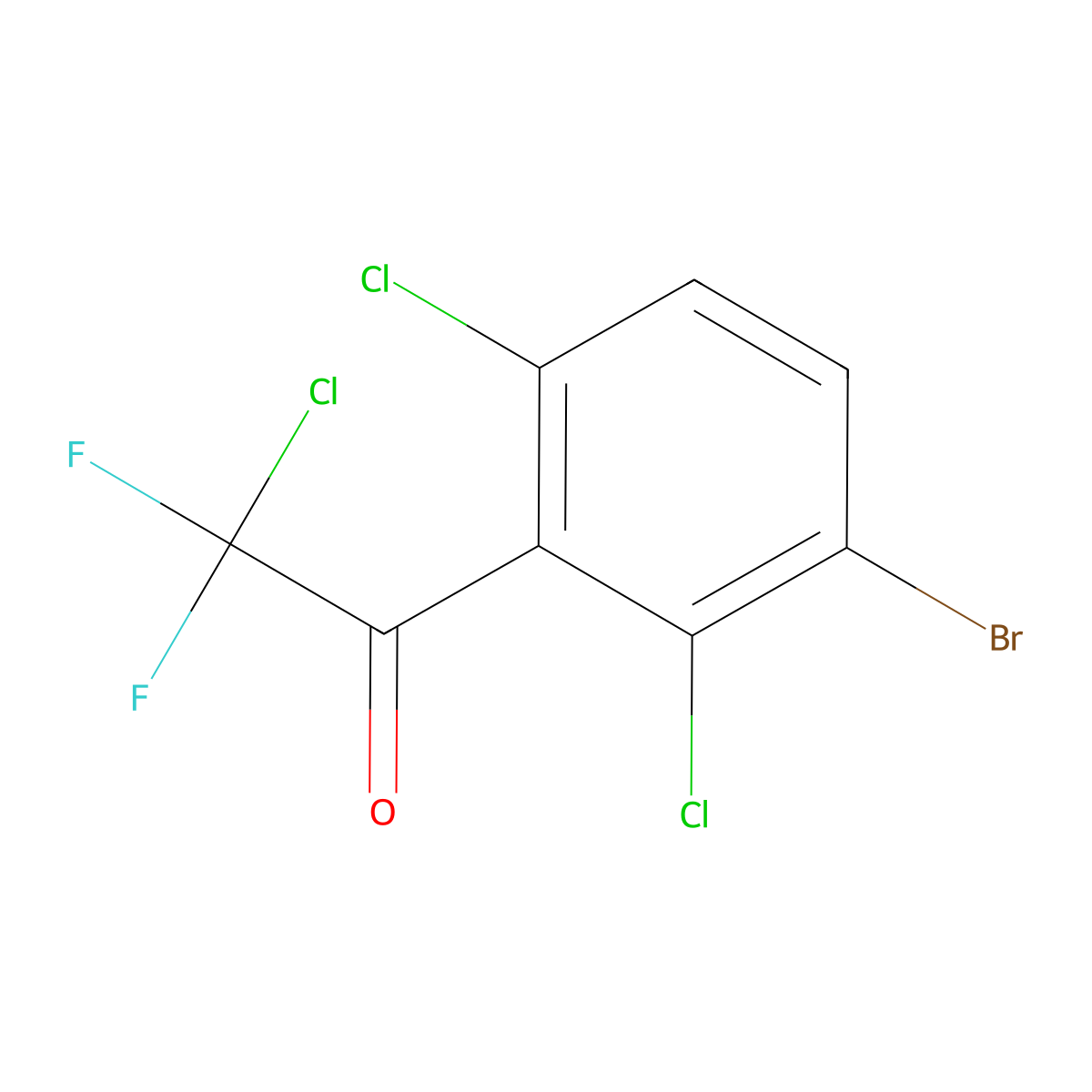 1-(3-Bromo-2,6-dichlorophenyl)-2-chloro-2,2-difluoroethanone molecular structure, CAS 3002493-27-5