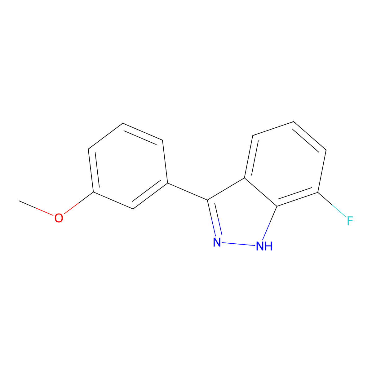 7-fluoro-3-(3-methoxyphenyl)-1H-indazole molecular structure, CAS 3002495-02-2
