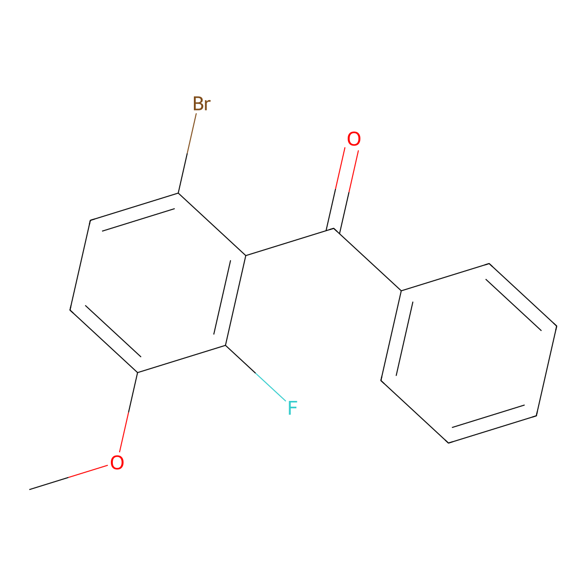 (6-Bromo-2-fluoro-3-methoxyphenyl)(phenyl)methanone molecular structure, CAS 3002495-43-1