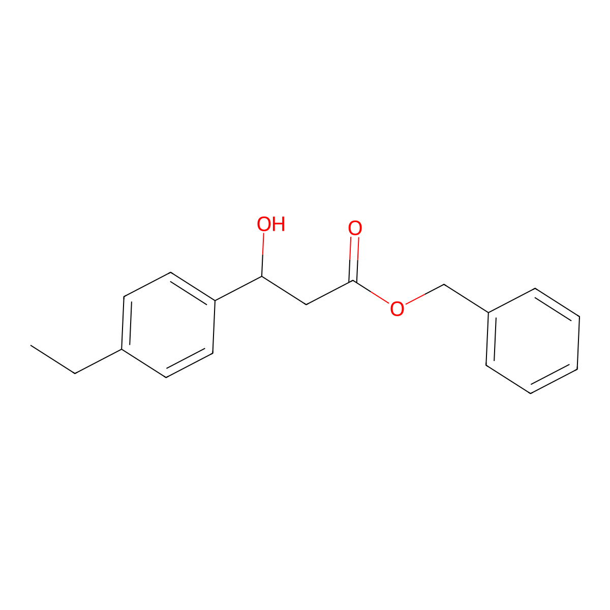 BenZyl 3-(4-ethylphenyl)-3-hydroxypropanoate molecular structure, CAS 3002495-68-0