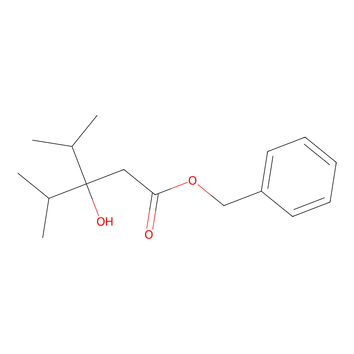 BenZyl 3-hydroxy-3-isopropyl-4-methylpentanoate molecular structure, CAS 3002495-73-7