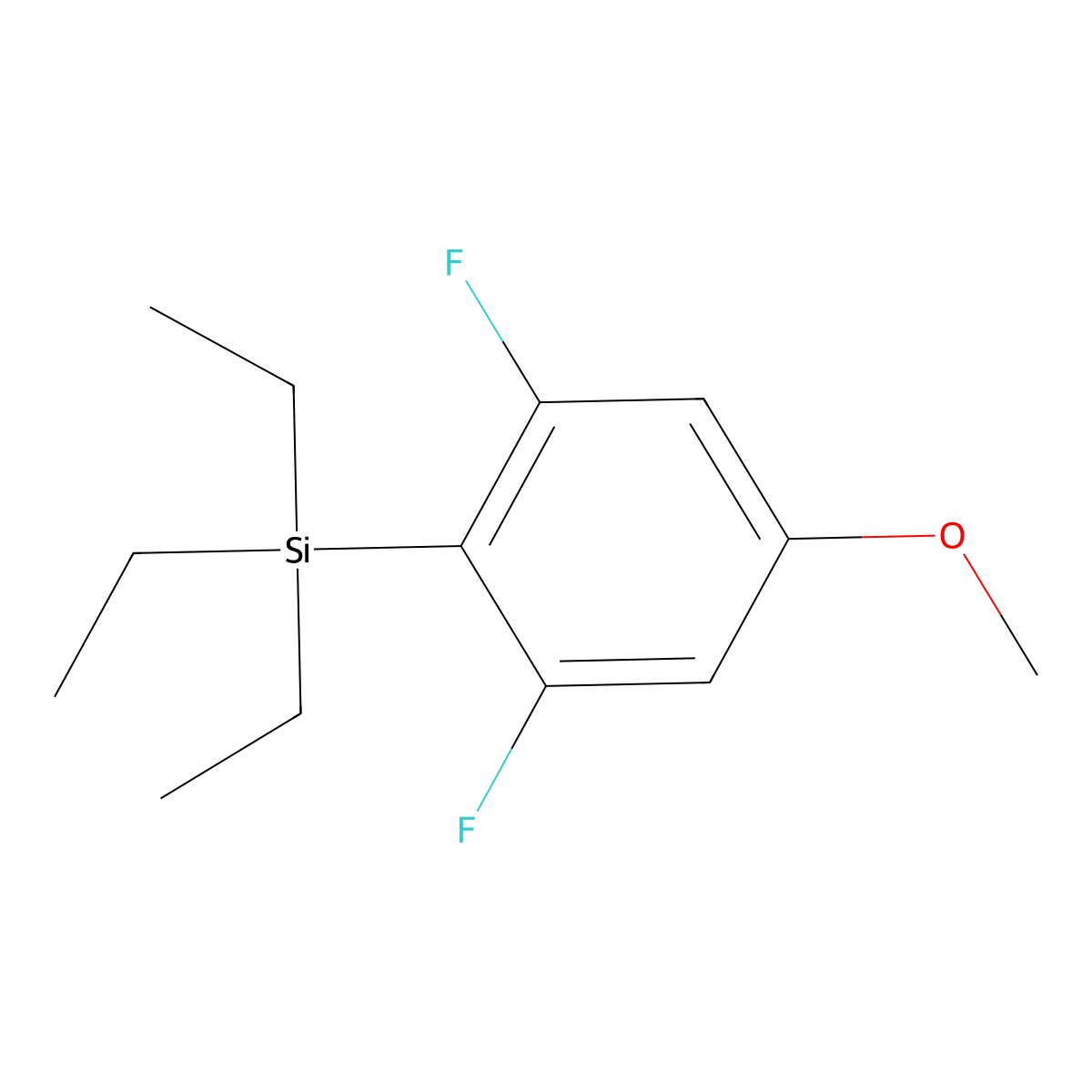 (2,6-Difluoro-4-methoxyphenyl)triethylsilane molecular structure, CAS 3002496-28-5