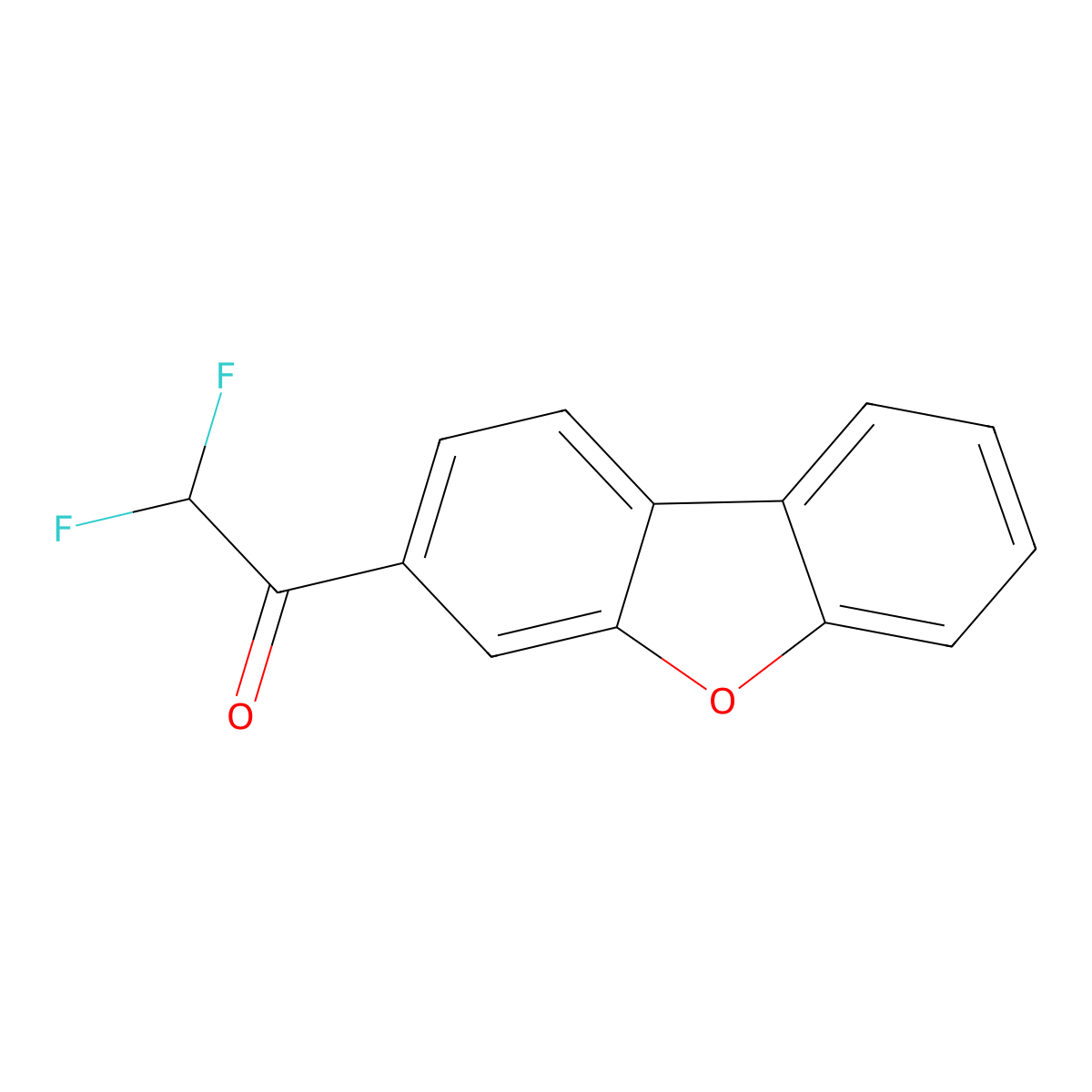 1-(Dibenzo[b,d]furan-3-yl)-2,2-difluoroethanone molecular structure, CAS 3002498-14-5