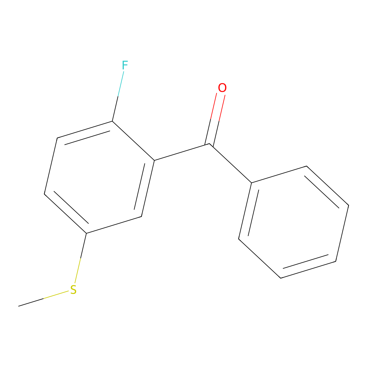 (2-Fluoro-5-(methylthio)phenyl)(phenyl)methanone molecular structure, CAS 3002498-72-5