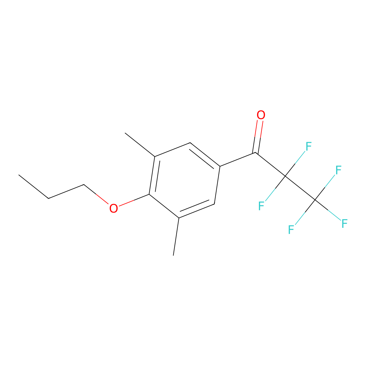 1-(3,5-Dimethyl-4-propoxyphenyl)-2,2,3,3,3-pentafluoropropan-1-one molecular structure, CAS 3002499-14-8