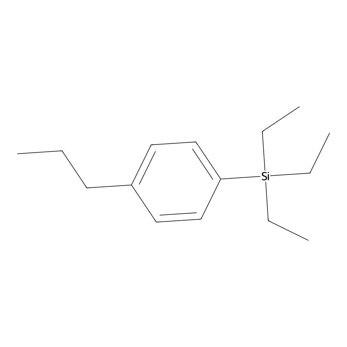 Triethyl(4-propylphenyl)silane molecular structure, CAS 3002501-76-7