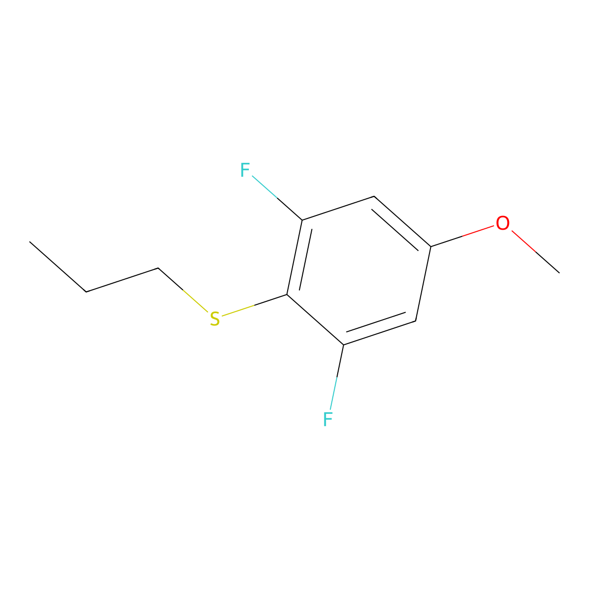 (2,6-Difluoro-4-methoxyphenyl)(propyl)sulfane molecular structure, CAS 3002502-21-5