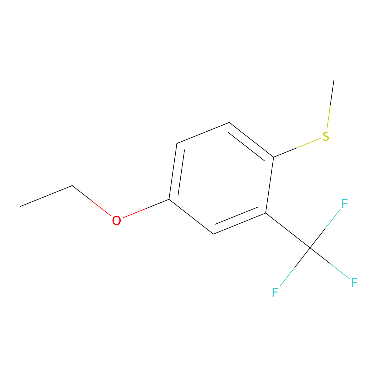 (4-Ethoxy-2-(trifluoromethyl)phenyl)(methyl)sulfane molecular structure, CAS 3002502-64-6