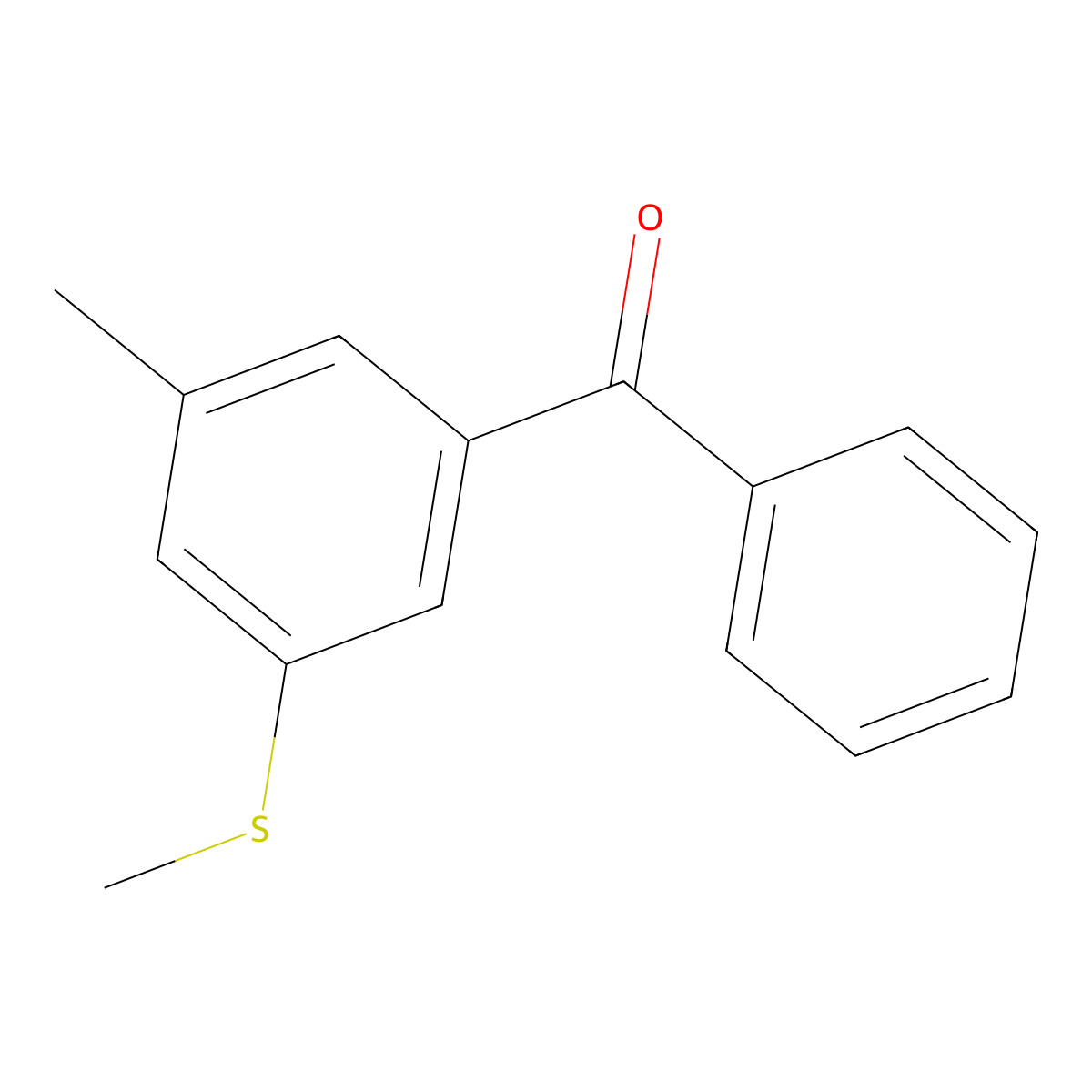 (3-Methyl-5-(methylthio)phenyl)(phenyl)methanone molecular structure, CAS 3002502-99-7