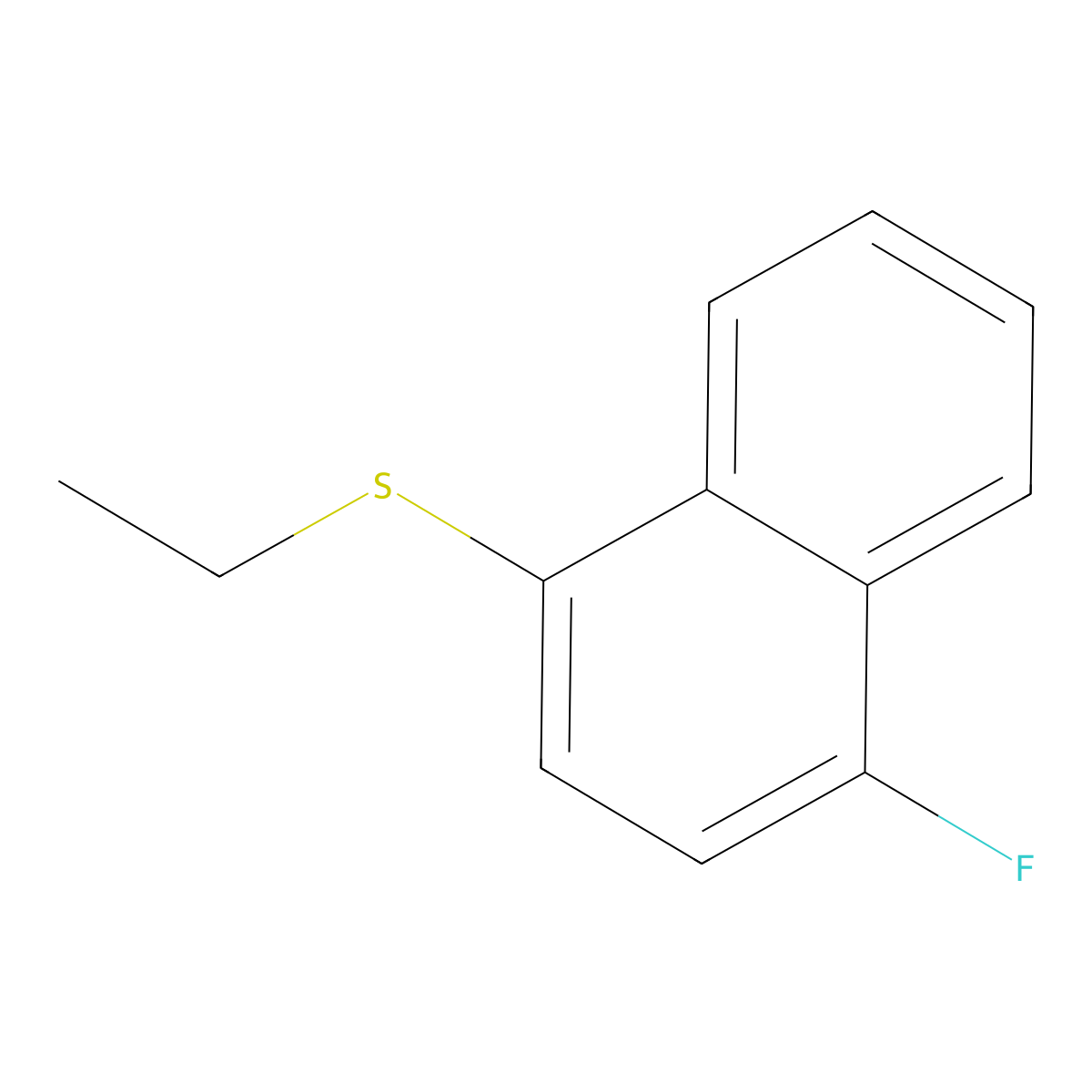 Ethyl(4-fluoronaphthalen-1-yl)sulfane molecular structure, CAS 3002503-95-6